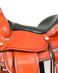 HILASON Western Horse Saddle American Leather Flex Tree Trail & Pleasure Saddle Tan