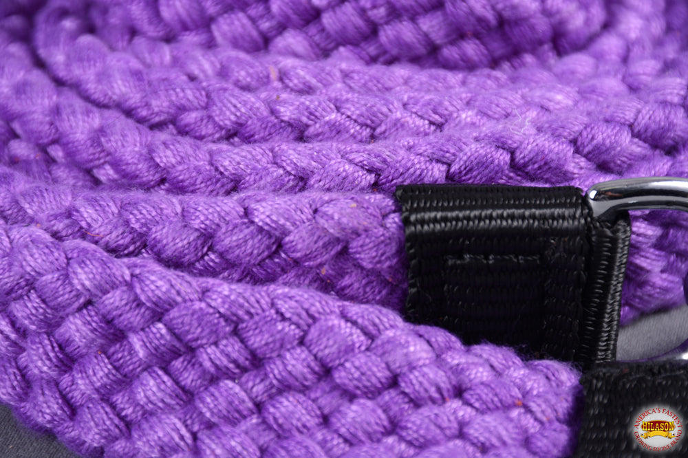 HILASON 7 Ft Braided Flat Cotton Roping Rein