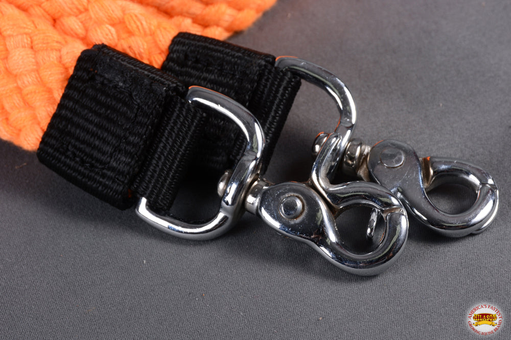HILASON 7 Ft Braided Flat Cotton Roping Rein