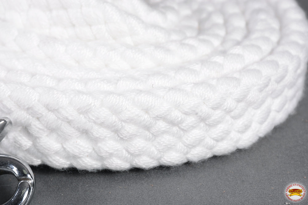 HILASON 7 Ft Braided Flat Cotton Roping Rein