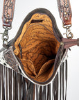 American Darling CROSS BODY I Hand Tooled Hair-on Genuine Leather women bag western handbag purse