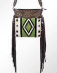 American Darling ADBGZ363 Signature Crossbody Hand Tooled Saddle Blanket Genuine Leather Women Bag Western Handbag Purse