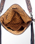 American Darling ADBGZ363 Signature Crossbody Hand Tooled Saddle Blanket Genuine Leather Women Bag Western Handbag Purse