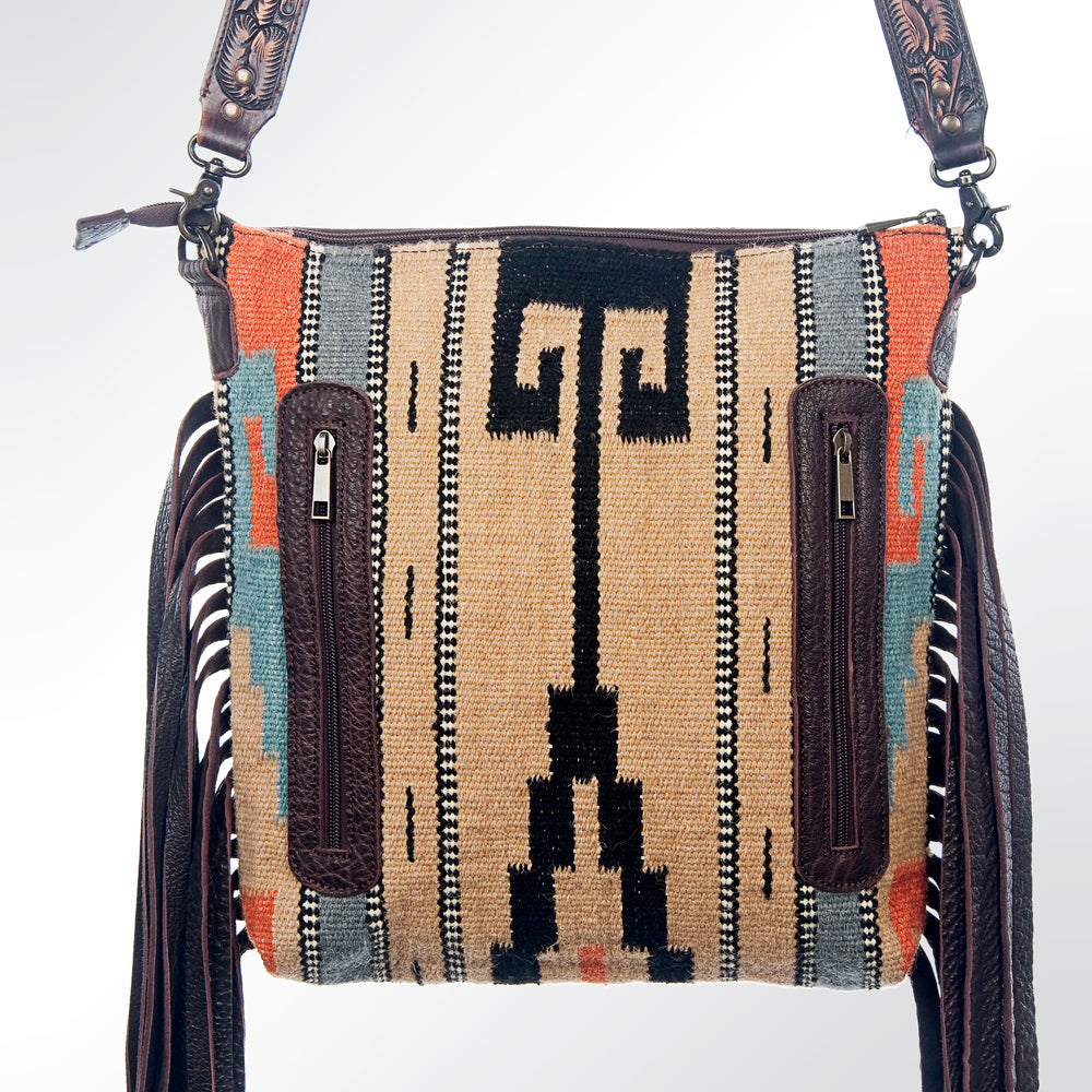 American Darling ADBGZ364 Signature Crossbody Hand Tooled Saddle Blanket Genuine Leather Women Bag Western Handbag Purse