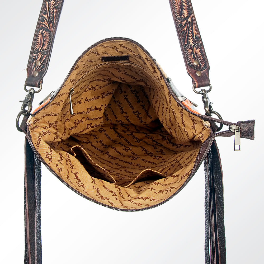 American Darling ADBGZ364 Signature Crossbody Hand Tooled Saddle Blanket Genuine Leather Women Bag Western Handbag Purse