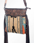 American Darling ADBGZ364 Signature Crossbody Hand Tooled Saddle Blanket Genuine Leather Women Bag Western Handbag Purse