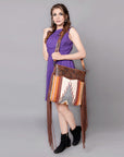 American Darling ADBGZ365 Signature Crossbody Hand Tooled Saddle Blanket Genuine Leather Women Bag Western Handbag Purse