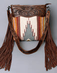 American Darling ADBGZ365 Signature Crossbody Hand Tooled Saddle Blanket Genuine Leather Women Bag Western Handbag Purse