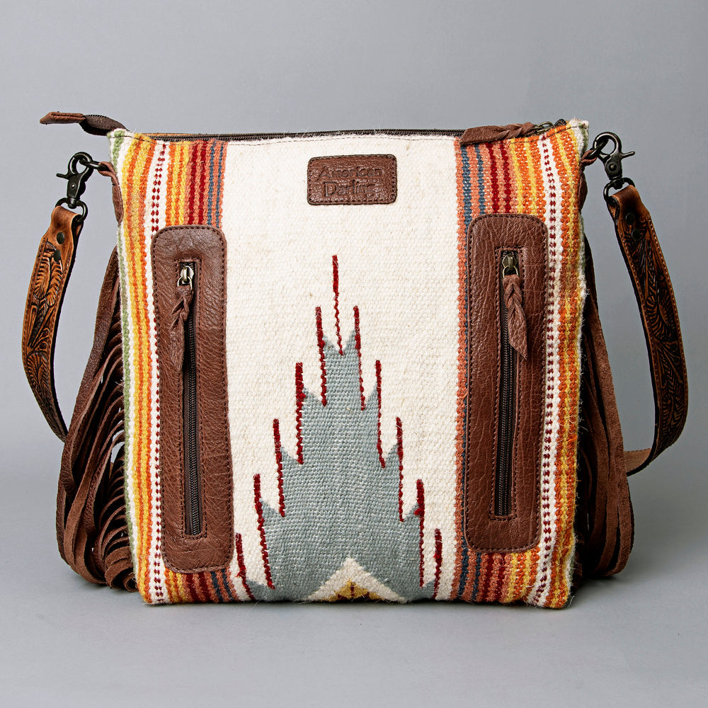 American Darling ADBGZ365 Signature Crossbody Hand Tooled Saddle Blanket Genuine Leather Women Bag Western Handbag Purse