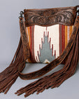 American Darling ADBGZ365 Signature Crossbody Hand Tooled Saddle Blanket Genuine Leather Women Bag Western Handbag Purse