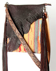 American Darling Large Crossbody Saddle Blanket Genuine Leather Women Bag Western Handbag Purse