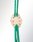 American Darling ADJW106D Braided Genuine Leather Jewelry Necklace with Concho