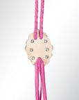 American Darling ADJW106E Braided Genuine Leather Jewelry Necklace with Concho