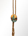 American Darling ADJWM101A Hand Painted Braided Genuine Leather Jewelry Necklace