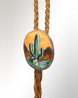 American Darling ADJWM101A Hand Painted Braided Genuine Leather Jewelry Necklace