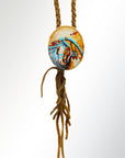 American Darling ADJWM101D Hand Painted Braided Genuine Leather Jewelry Necklace