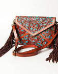 American Darling ADBGK106 Envelope Hand Tooled Genuine Leather Women Bag Western Handbag Purse