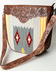 American Darling ADBGK110 Large Crossbody Hand Tooled Saddle Blanket Genuine Leather Women Bag Western Handbag Purse