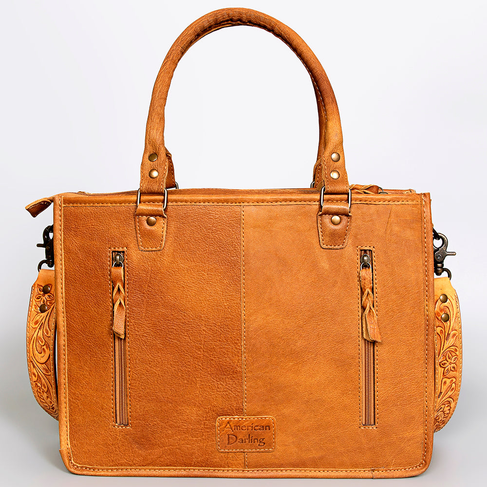 American Darling ADBG582A Tote Hand Tooled Saddle Blanket Genuine Leather Women Bag Western Handbag Purse