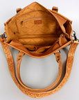 American Darling ADBG582A Tote Hand Tooled Saddle Blanket Genuine Leather Women Bag Western Handbag Purse