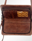 American Darling ORGANISER Upcycled Wool Genuine Leather women bag western handbag purse