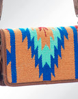 American Darling ORGANISER Upcycled Wool Genuine Leather women bag western handbag purse