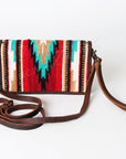 American Darling ORGANISER Upcycled Wool Genuine Leather women bag western handbag purse
