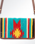 American Darling ORGANISER Upcycled Wool Genuine Leather women bag western handbag purse