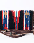 American Darling ORGANISER Upcycled Wool Genuine Leather women bag western handbag purse