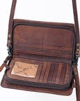 American Darling ORGANISER Upcycled Wool Genuine Leather women bag western handbag purse