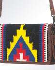 American Darling ORGANISER Upcycled Wool Genuine Leather women bag western handbag purse