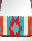 American Darling ORGANISER Upcycled Wool Genuine Leather women bag western handbag purse