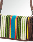 American Darling ORGANISER Upcycled Wool Genuine Leather women bag western handbag purse