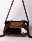 American Darling ADBG663 Tote Hand Tooled Hair-On Genuine Leather Women Bag Western Handbag Purse