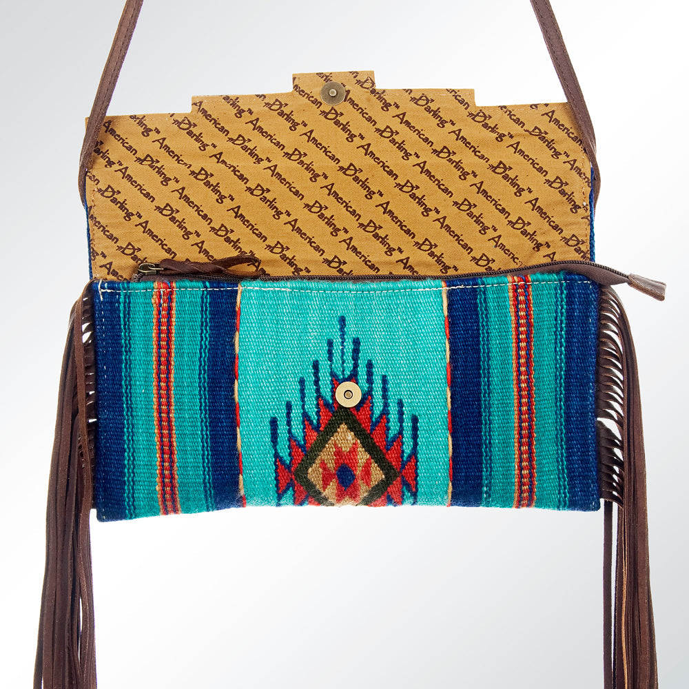 American Darling Hand Tooled Saddle Blanket Genuine Leather Women Bag Western Handbag Purse
