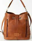 American Darling Tote Hand Tooled Hair On Genuine Leather Women Bag Western Handbag Purse