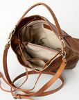American Darling Tote Hand Tooled Hair On Genuine Leather Women Bag Western Handbag Purse