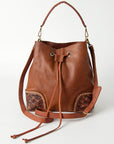 American Darling Tote Hand Tooled Hair On Genuine Leather Women Bag Western Handbag Purse
