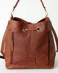 American Darling Tote Hand Tooled Hair On Genuine Leather Women Bag Western Handbag Purse
