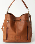 American Darling Tote Hand Tooled Hair On Genuine Leather Women Bag Western Handbag Purse