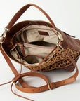 American Darling Tote Hand Tooled Hair On Genuine Leather Women Bag Western Handbag Purse