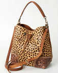 American Darling Tote Hand Tooled Hair On Genuine Leather Women Bag Western Handbag Purse