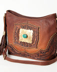 American Darling Messenger Hand Tooled Genuine Leather Women Bag Western Handbag Purse