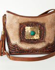 American Darling Messenger Hand Tooled Genuine Leather Women Bag Western Handbag Purse