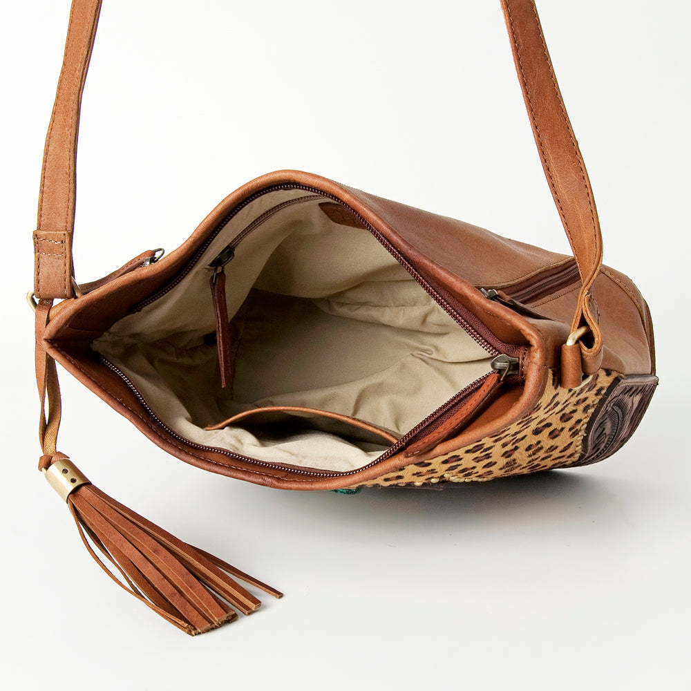 American Darling Messenger Hand Tooled Genuine Leather Women Bag Western Handbag Purse