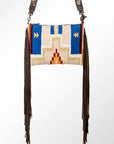 American Darling ADBGZ372 Crossbody Saddle Blanket Genuine Leather Women Bag Western Handbag Purse