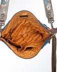 American Darling ADBGZ372 Crossbody Saddle Blanket Genuine Leather Women Bag Western Handbag Purse