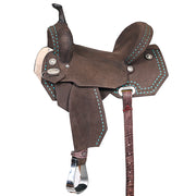 Hilason Flex Tree Western Horse Saddle In American Leather Barrel Trail