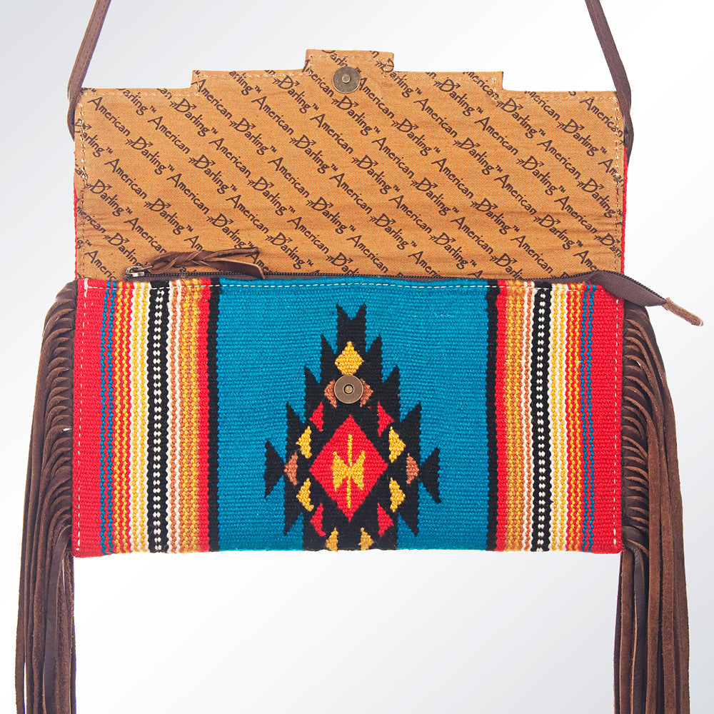 American Darling Hand Tooled Saddle Blanket Genuine Leather Women Bag Western Handbag Purse