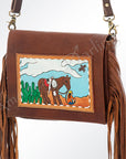 American Darling ADBGA157 Crossbody Genuine Leather Women Bag Western Handbag Purse